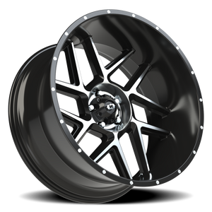 Vision Wheel 360 Gloss Black Machined Face 24x12 -51 5x127mm 78.1mm - Wheelwiz