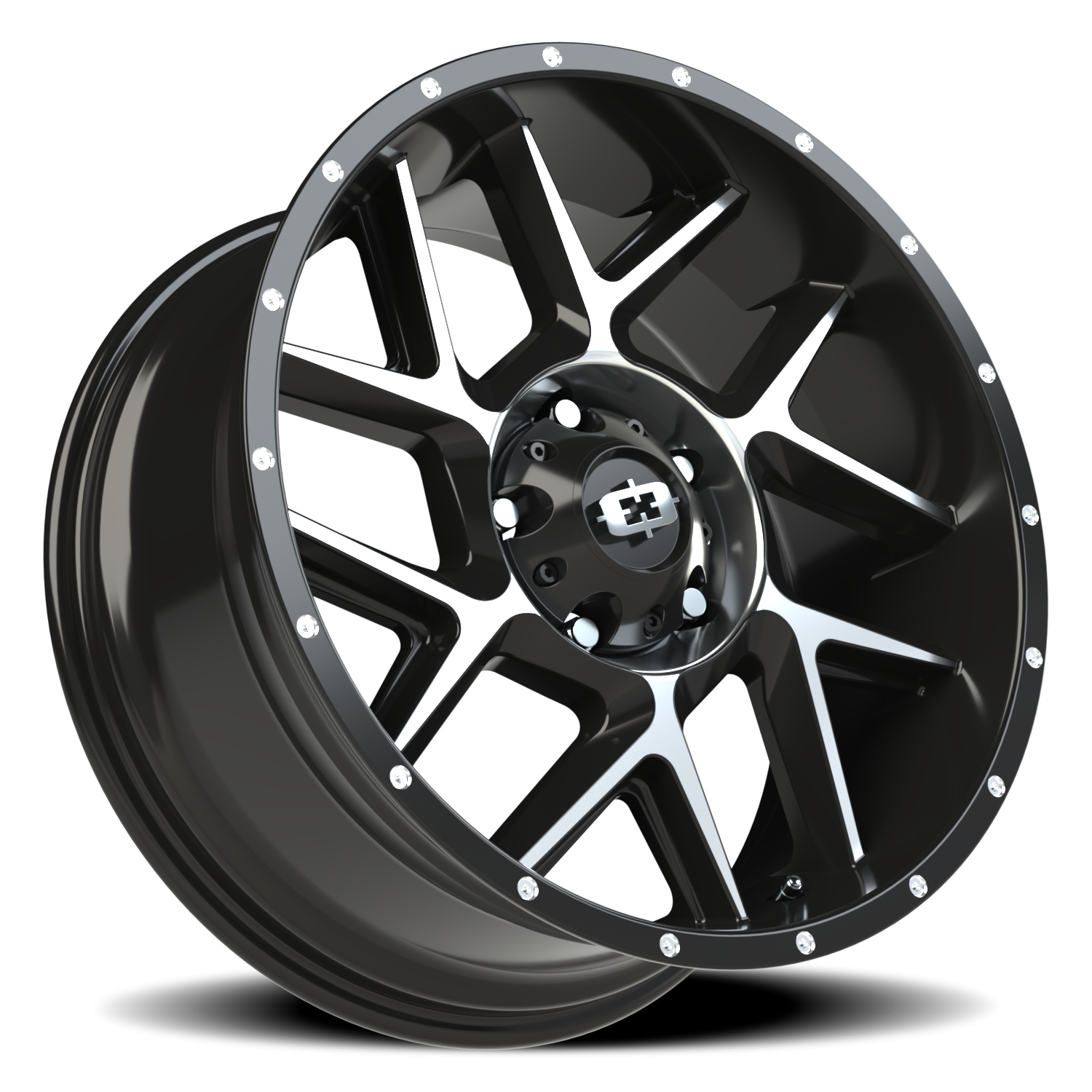 Vision Wheel 360 Gloss Black Machined Face 20x9 +12 5x150mm 110.2mm - Wheelwiz