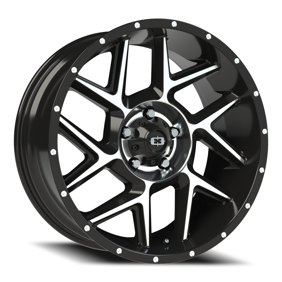 Vision Wheel 360 Gloss Black Machined Face 20x9 +10 5x127mm 78.1mm - Wheelwiz