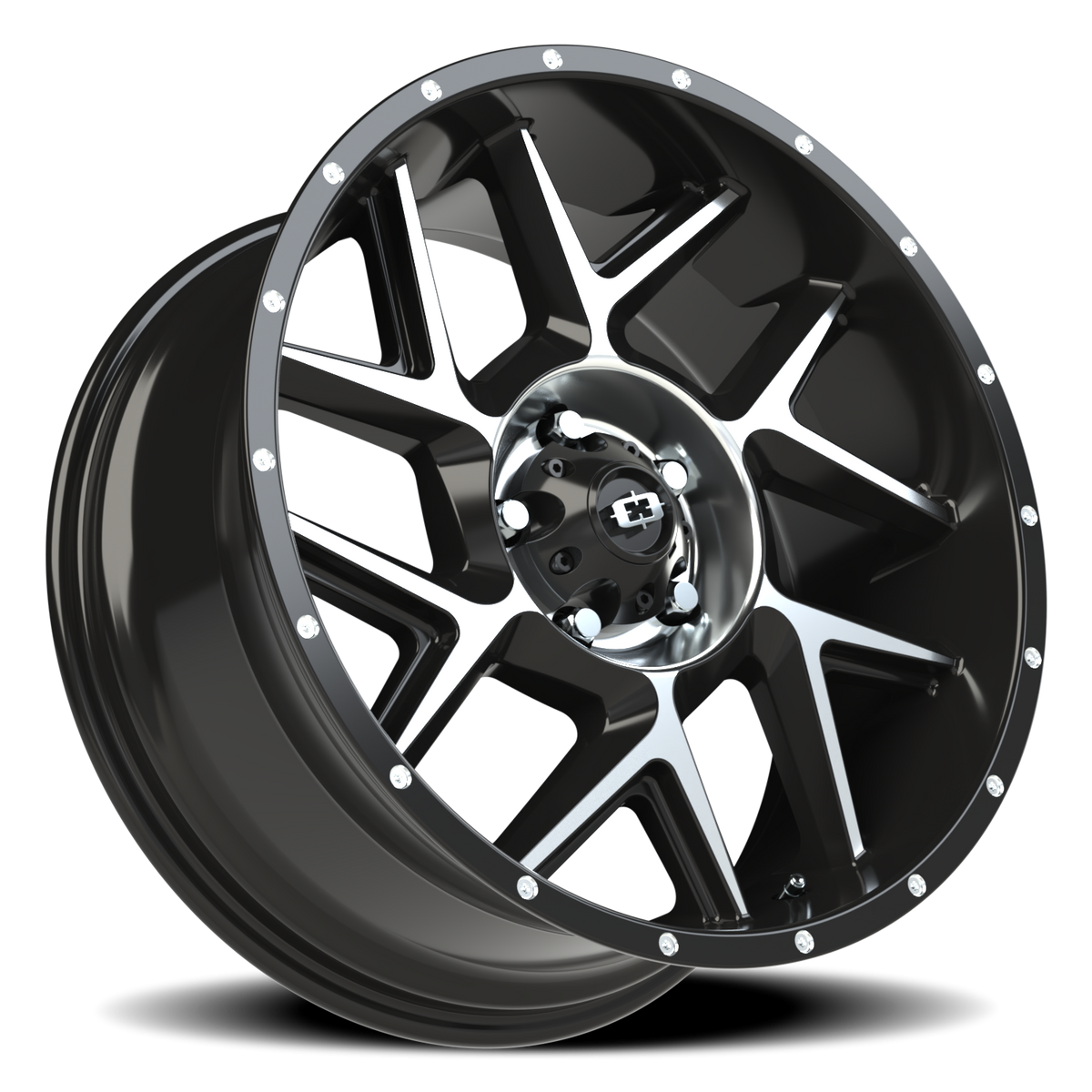 Vision Wheel 360 Gloss Black Machined Face 20x9 +10 5x127mm 78.1mm - Wheelwiz