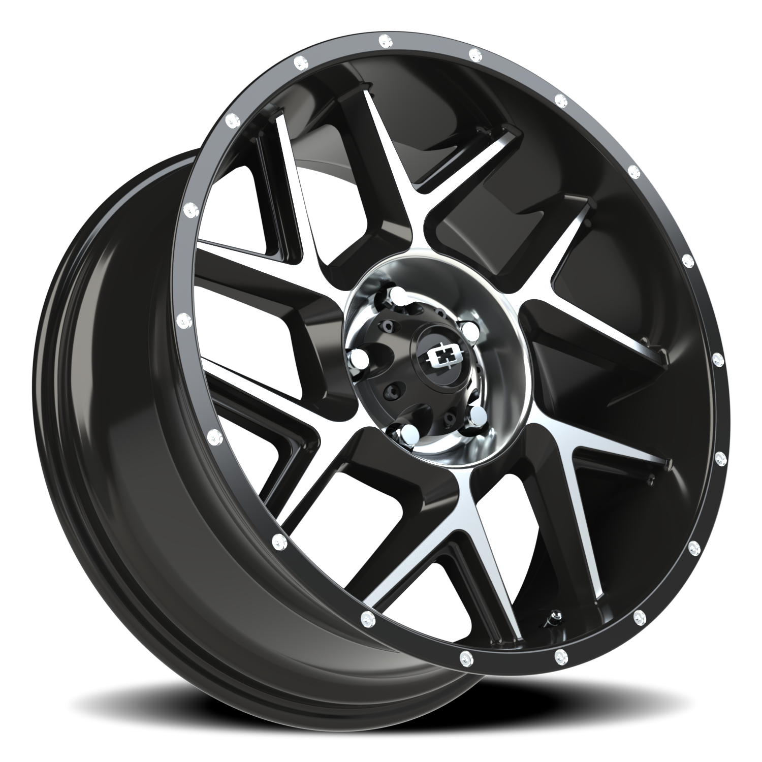 Vision Wheel 360 Gloss Black Machined Face 20x9 +10 5x127mm 78.1mm - Wheelwiz
