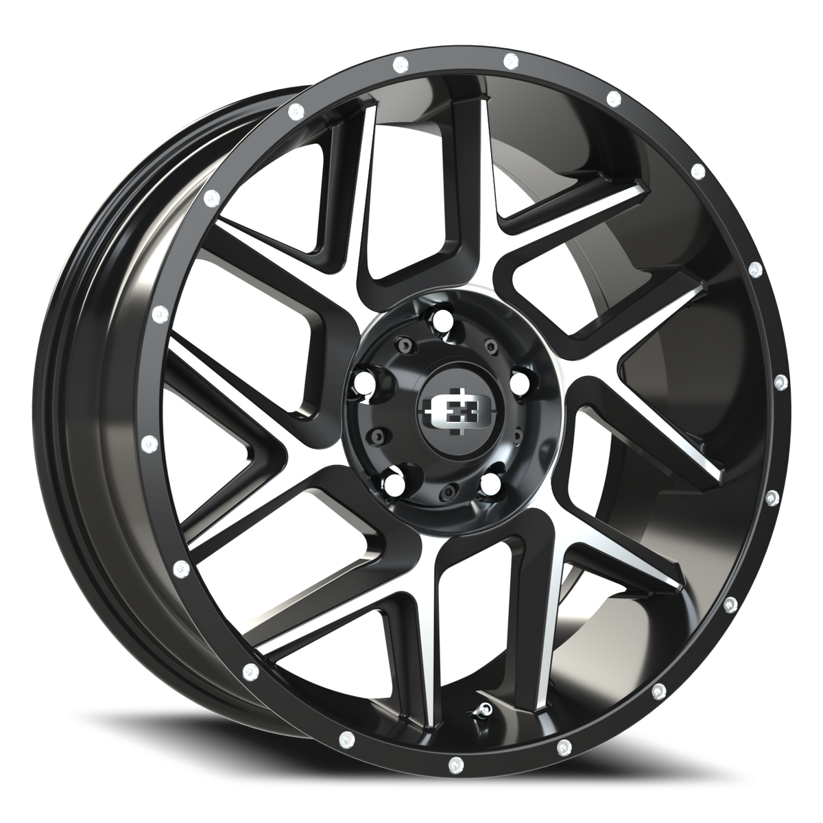 Vision Wheel 360 Gloss Black Machined Face 20x9 +12 5x139.7mm 108mm - Wheelwiz