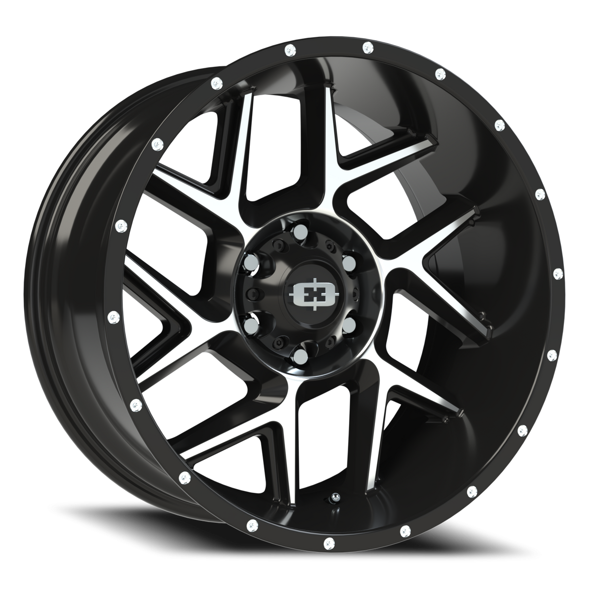 Vision Wheel 360 Gloss Black Machined Face 20x10 -29 6x139.7mm 106.2mm - Wheelwiz