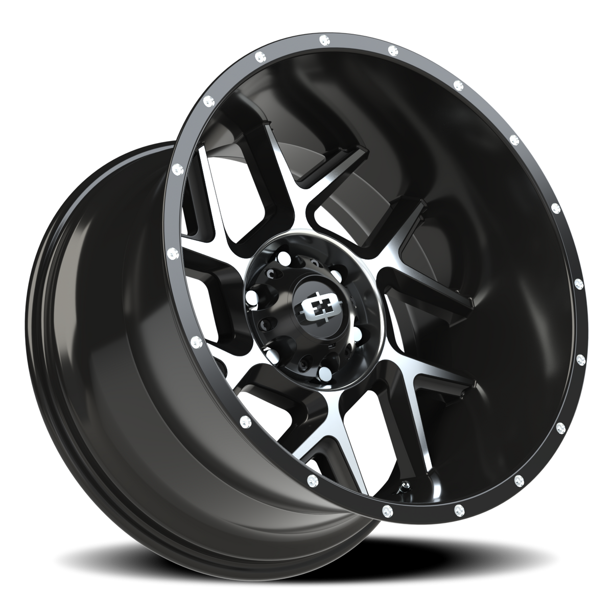Vision Wheel 360 Gloss Black Machined Face 20x12 -51 6x135mm 87.1mm - Wheelwiz