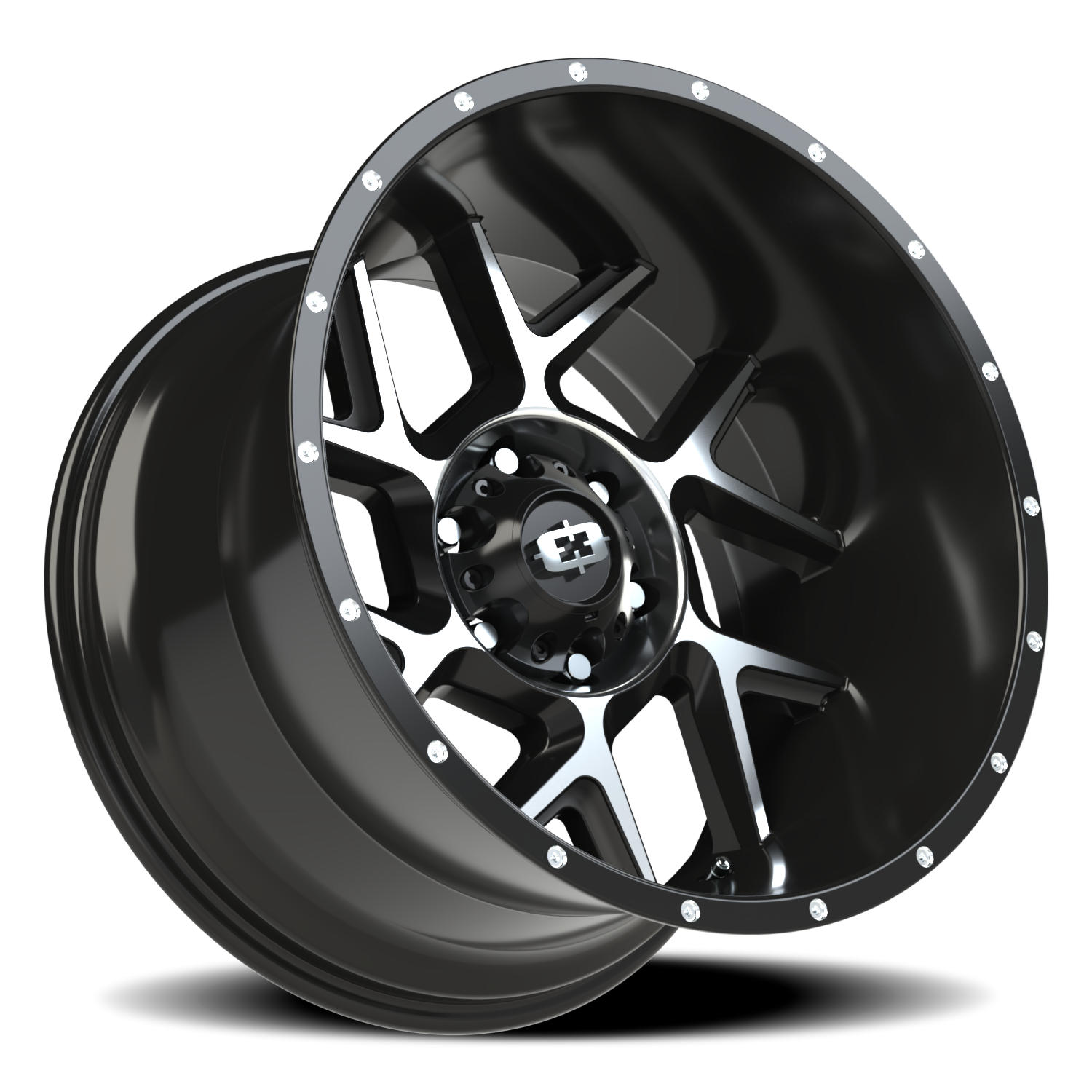Vision Wheel 360 Gloss Black Machined Face 20x12 -51 6x135mm 87.1mm - Wheelwiz