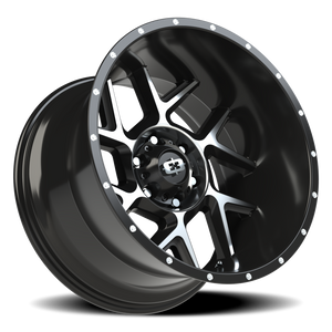 Vision Wheel 360 Gloss Black Machined Face 20x12 -51 6x135mm 87.1mm - Wheelwiz