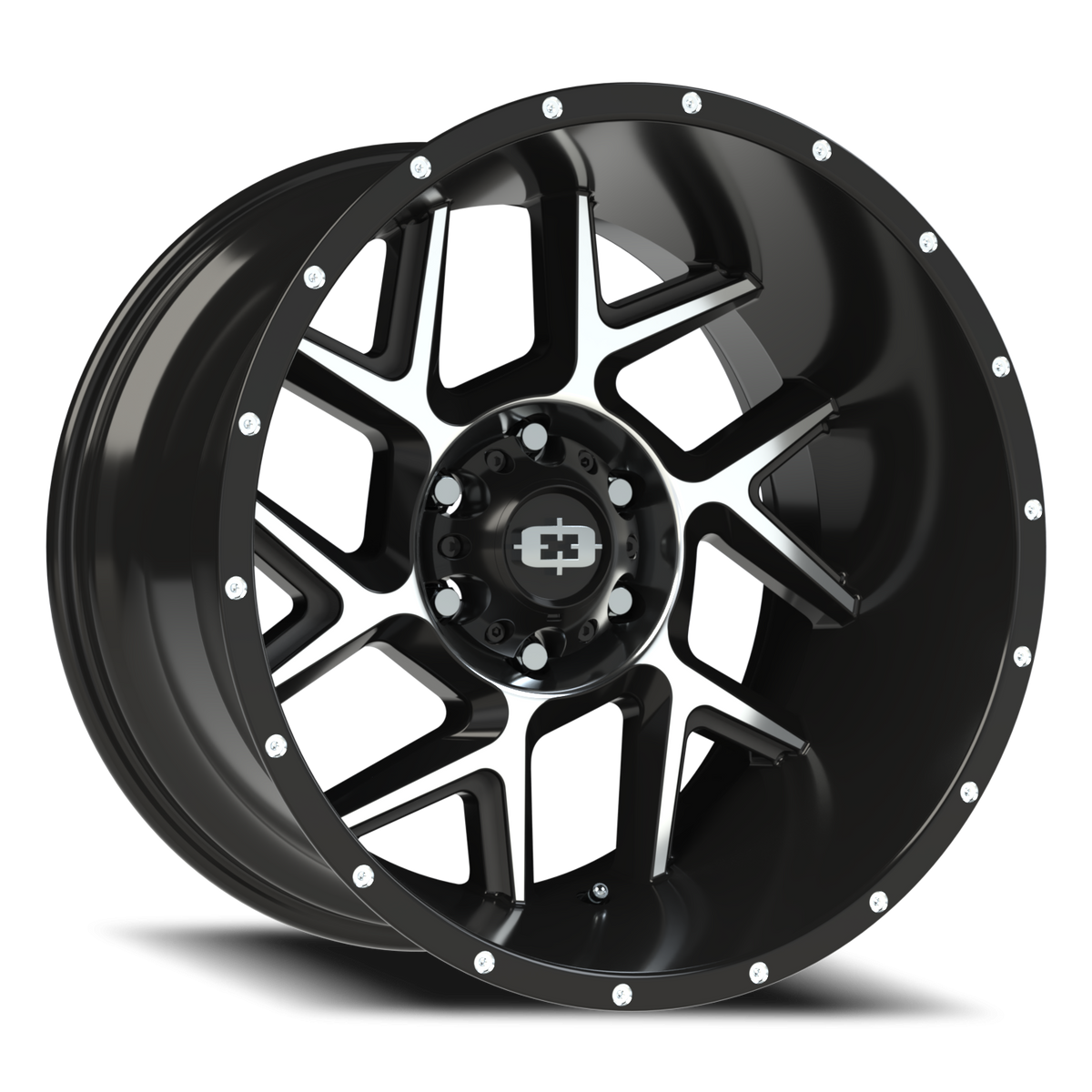Vision Wheel 360 Gloss Black Machined Face 20x12 -55 6x139.7mm 106.2mm - Wheelwiz