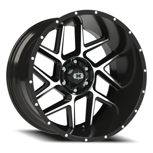 Vision Wheel 360 Gloss Black Machined Face 22x12 -57 6x139.7mm 106.2mm - Wheelwiz