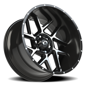 Vision Wheel 360 Gloss Black Machined Face 22x12 -57 6x139.7mm 106.2mm - Wheelwiz