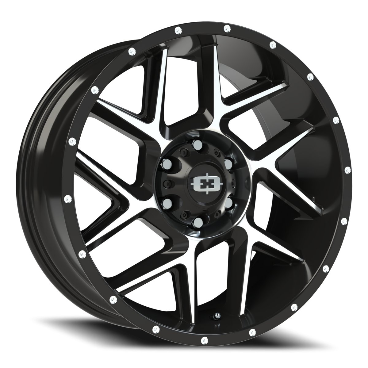 Vision Wheel 360 Gloss Black Machined Face 20x9 0 6x139.7mm 106.2mm - Wheelwiz