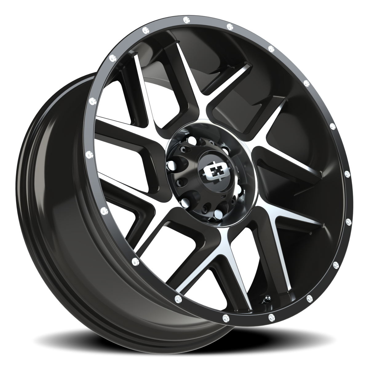 Vision Wheel 360 Gloss Black Machined Face 20x9 0 6x139.7mm 106.2mm - Wheelwiz