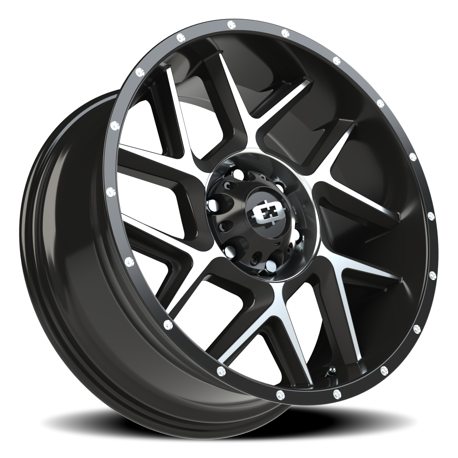 Vision Wheel 360 Gloss Black Machined Face 20x9 0 6x139.7mm 106.2mm - Wheelwiz