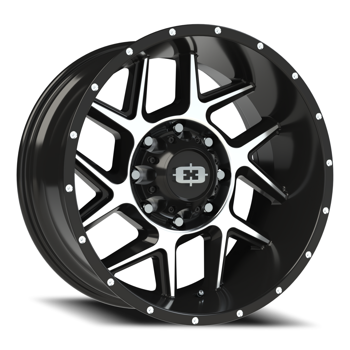 Vision Wheel 360 Gloss Black Machined Face 20x10 -25 8x170mm 125.2mm - Wheelwiz