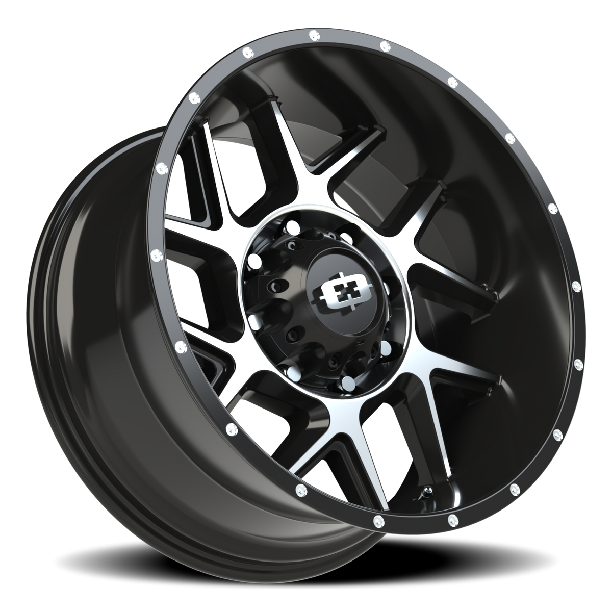 Vision Wheel 360 Gloss Black Machined Face 20x10 -25 8x165.1mm 125.2mm - Wheelwiz