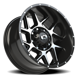 Vision Wheel 360 Gloss Black Machined Face 20x10 -25 8x165.1mm 125.2mm - Wheelwiz