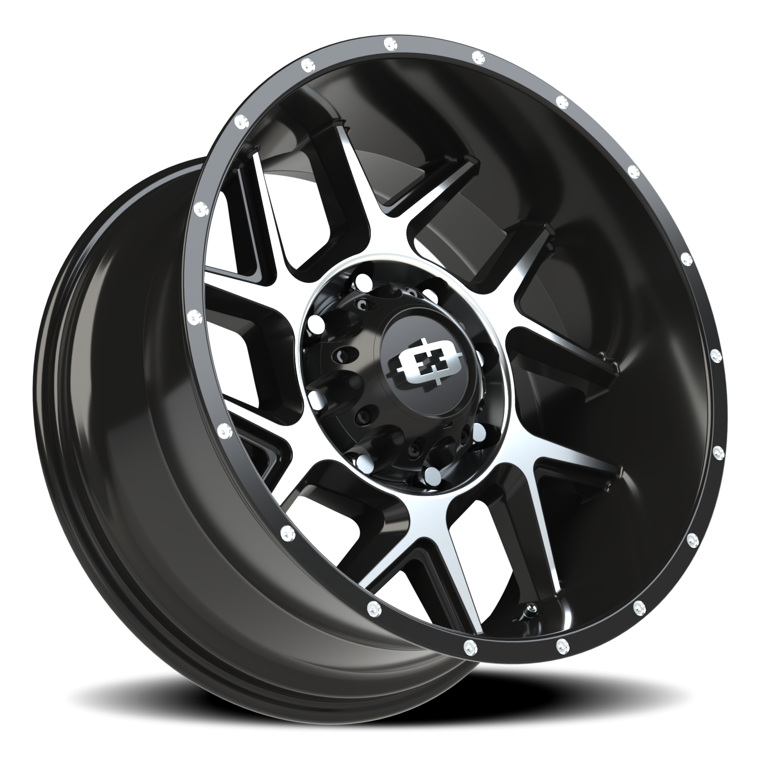 Vision Wheel 360 Gloss Black Machined Face 20x10 -25 8x180mm 124.2mm - Wheelwiz