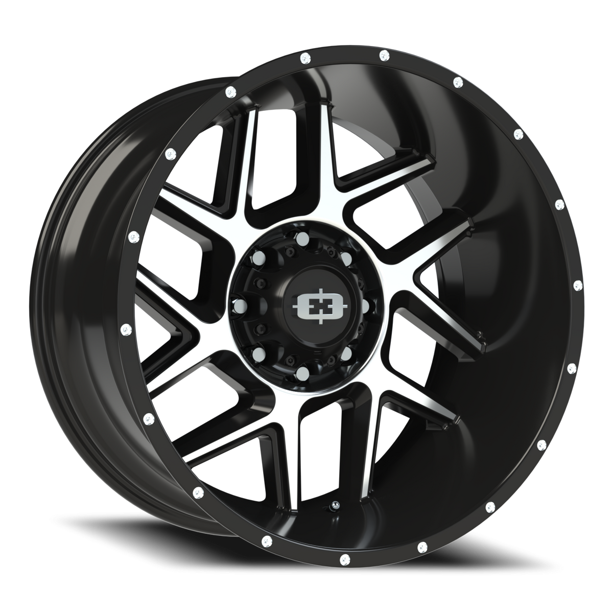 Vision Wheel 360 Gloss Black Machined Face 22x12 -51 8x170mm 125.2mm - Wheelwiz