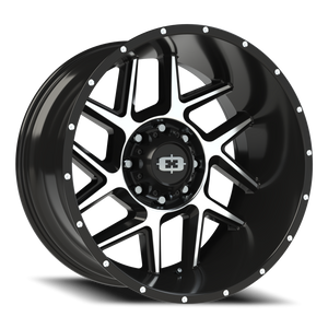 Vision Wheel 360 Gloss Black Machined Face 22x12 -51 8x170mm 125.2mm - Wheelwiz
