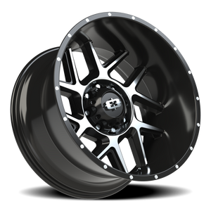 Vision Wheel 360 Gloss Black Machined Face 22x12 -51 8x170mm 125.2mm - Wheelwiz