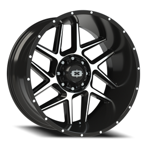 Vision Wheel 360 Gloss Black Machined Face 24x12 -51 8x170mm 125.2mm - Wheelwiz