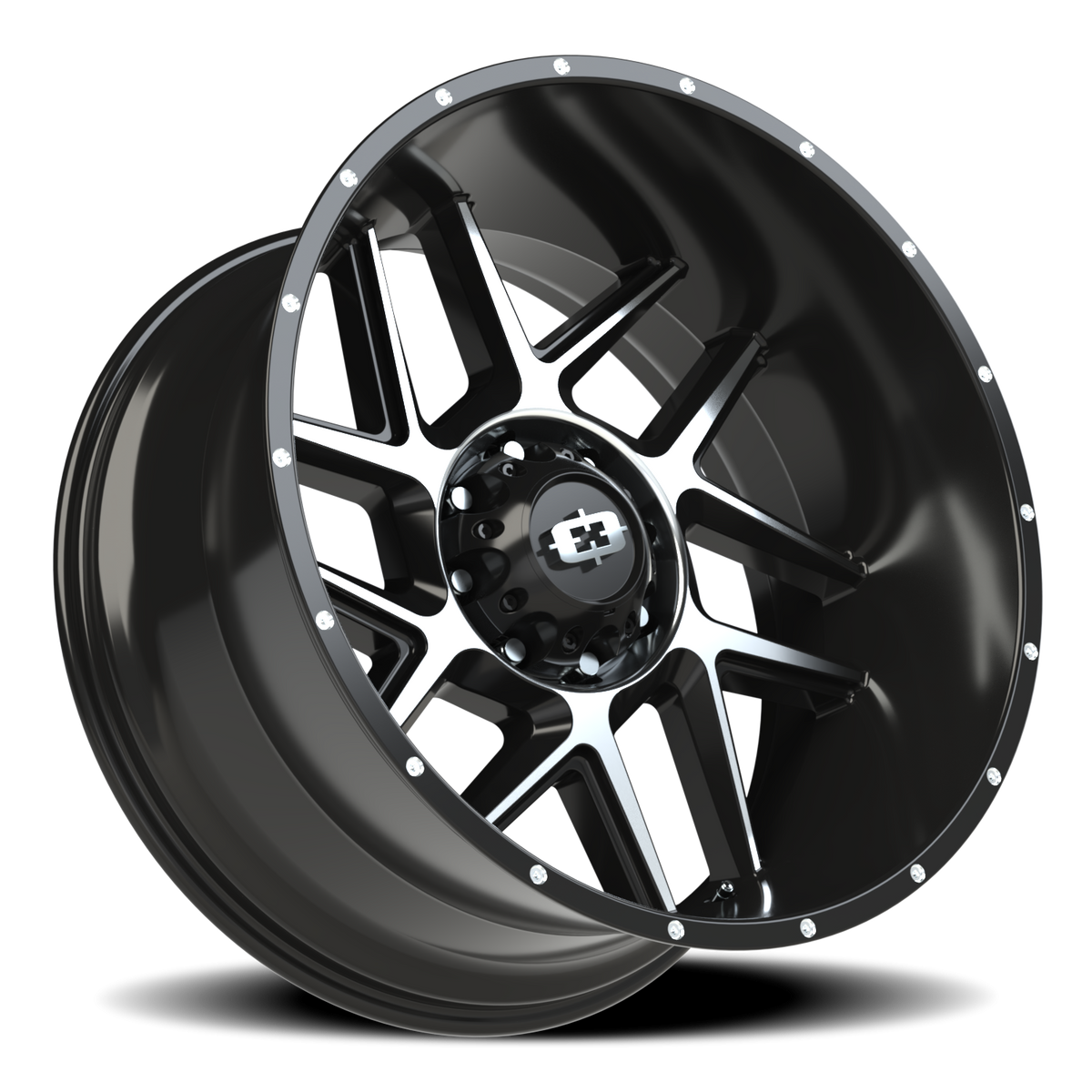 Vision Wheel 360 Gloss Black Machined Face 24x12 -51 8x170mm 125.2mm - Wheelwiz
