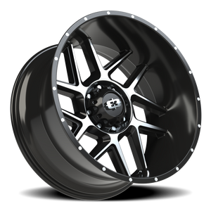 Vision Wheel 360 Gloss Black Machined Face 24x12 -51 8x165.1mm 125.2mm - Wheelwiz