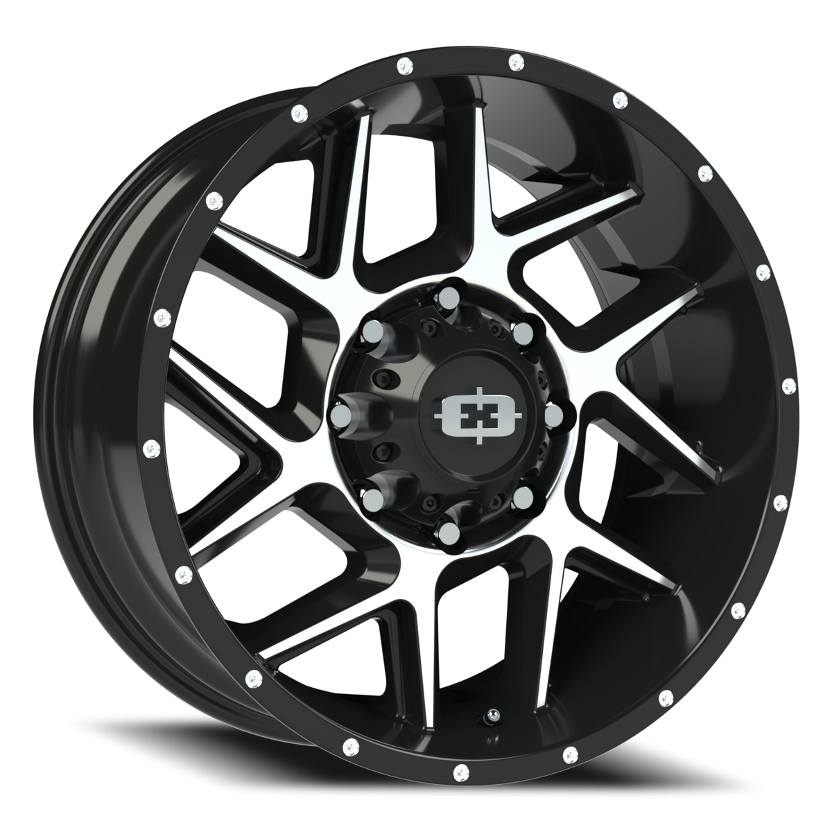 Vision Wheel 360 Gloss Black Machined Face 20x9 +12 8x170mm 125.2mm - Wheelwiz