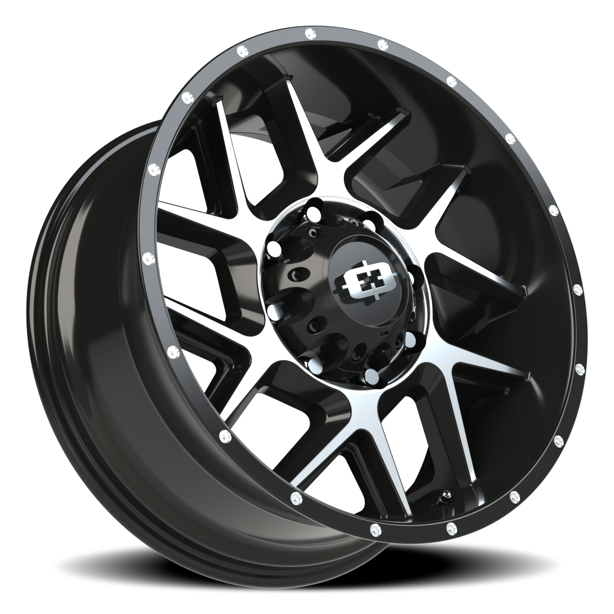 Vision Wheel 360 Gloss Black Machined Face 20x9 +12 8x170mm 125.2mm - Wheelwiz
