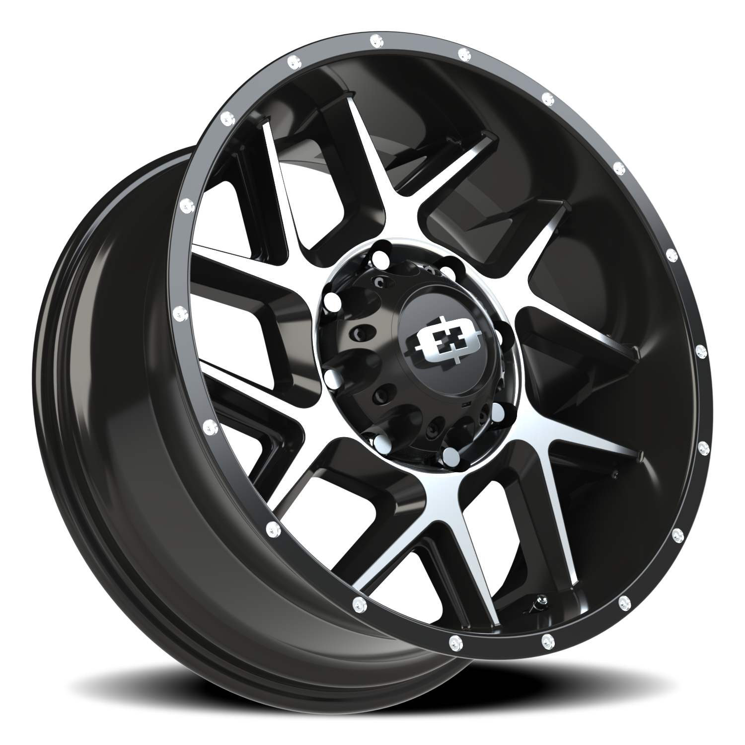 Vision Wheel 360 Gloss Black Machined Face 20x9 +12 8x170mm 125.2mm - Wheelwiz