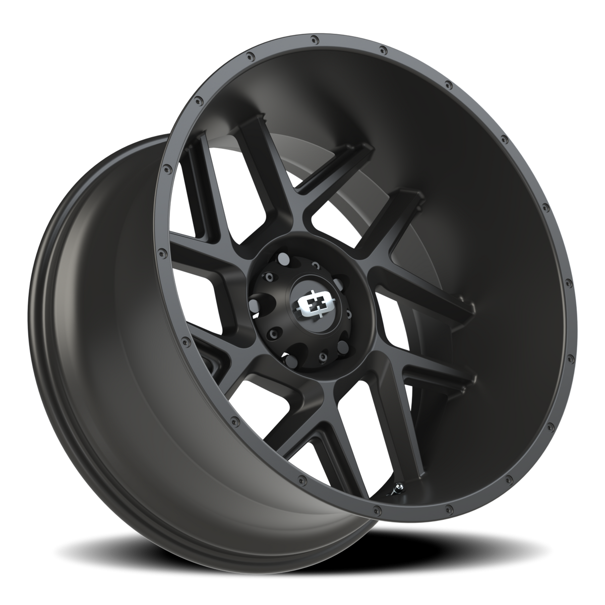 Vision Wheel 360 Satin Black 22x12 -51 5x139.7mm 108mm - Wheelwiz