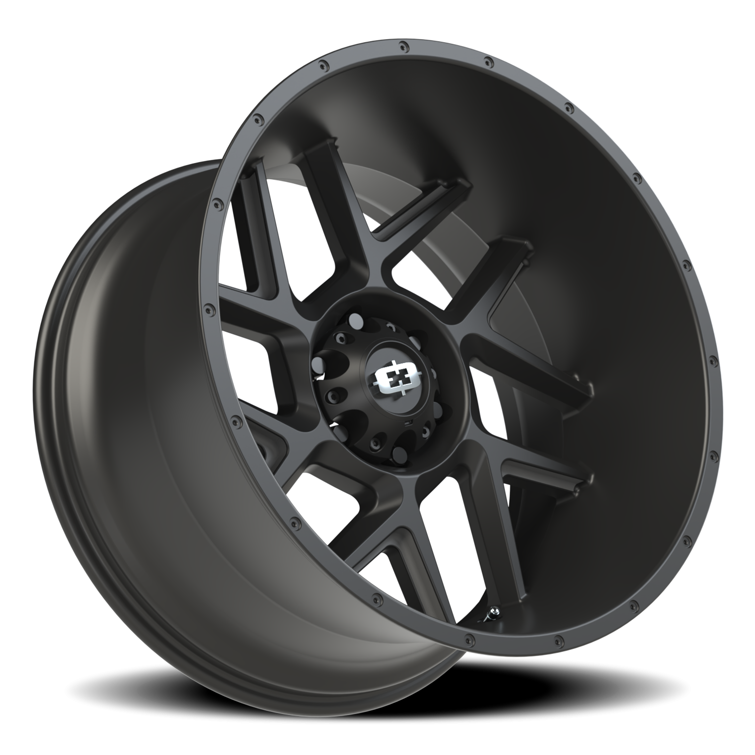 Vision Wheel 360 Satin Black 22x12 -57 6x139.7mm 106.2mm - Wheelwiz