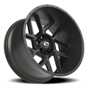 Vision Wheel 360 Satin Black 22x12 -57 6x139.7mm 106.2mm - Wheelwiz