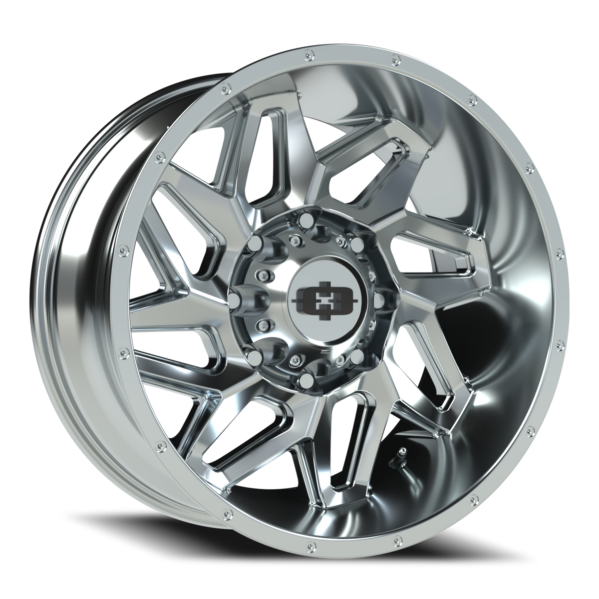 Vision Wheel 361 Chrome 20x10 -25 8x165.1mm 125.2mm - Wheelwiz