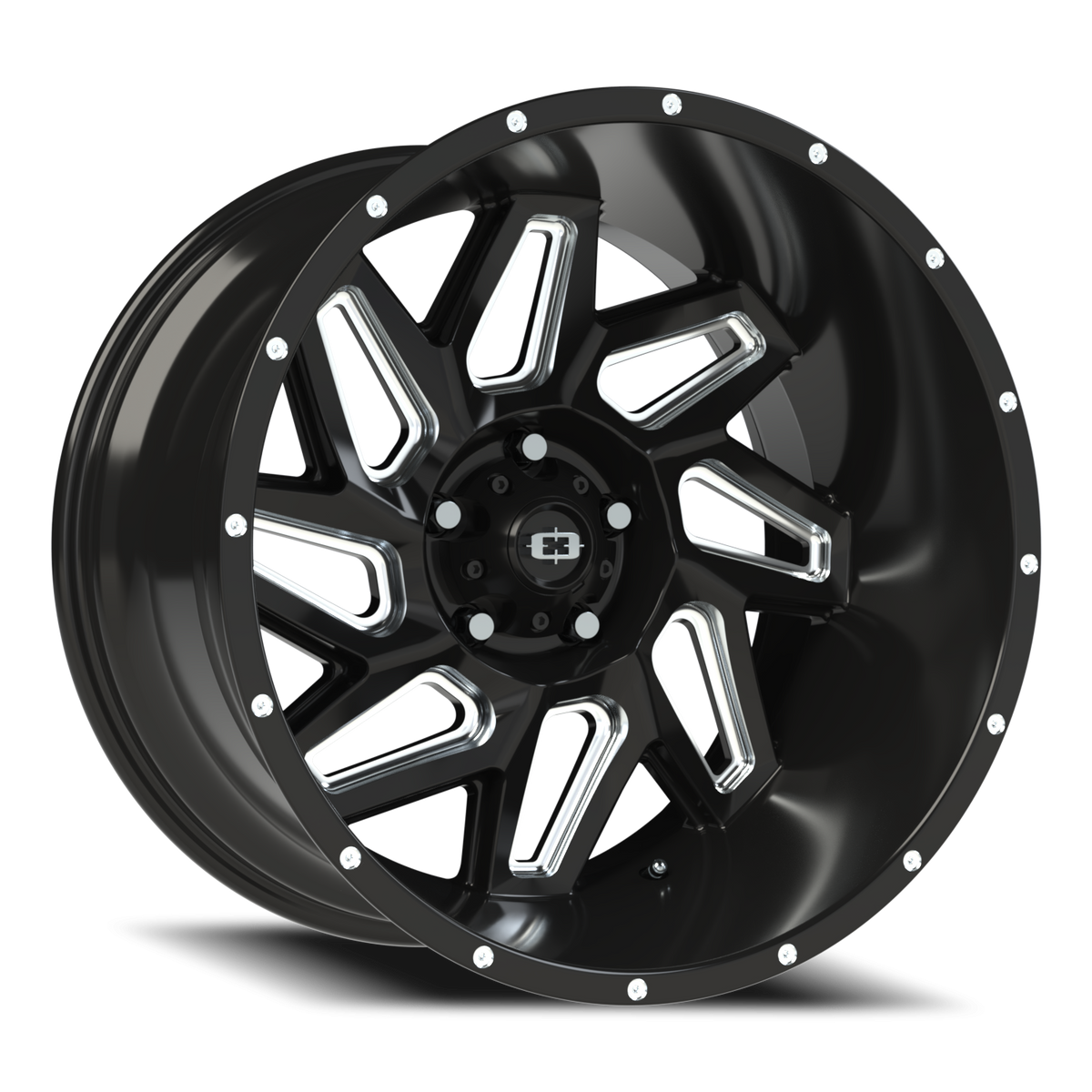 Vision Wheel 361 Gloss Black Milled Spoke 20x12 -51 5x127mm 78.1mm - Wheelwiz