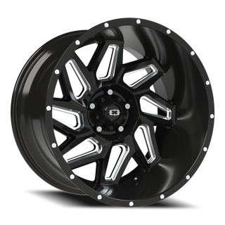 Vision Wheel 361 Gloss Black Milled Spoke 20x12 -51 5x127mm 78.1mm