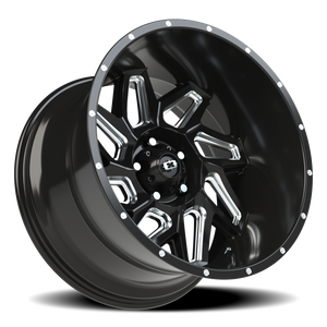 Vision Wheel 361 Gloss Black Milled Spoke 20x12 -51 5x127mm 78.1mm - Wheelwiz