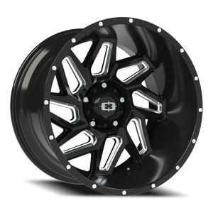 Vision Wheel 361 Gloss Black Milled Spoke 20x12 -51 5x139.7mm 108mm - Wheelwiz