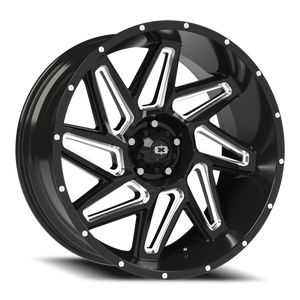 Vision Wheel 361 Gloss Black Milled Spoke 22x10 -19 5x127mm 78.1mm - Wheelwiz