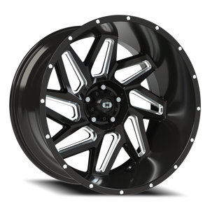 Vision Wheel 361 Gloss Black Milled Spoke 22x12 -51 5x127mm 78.1mm - Wheelwiz