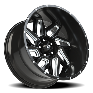 Vision Wheel 361 Gloss Black Milled Spoke 22x12 -51 5x127mm 78.1mm - Wheelwiz