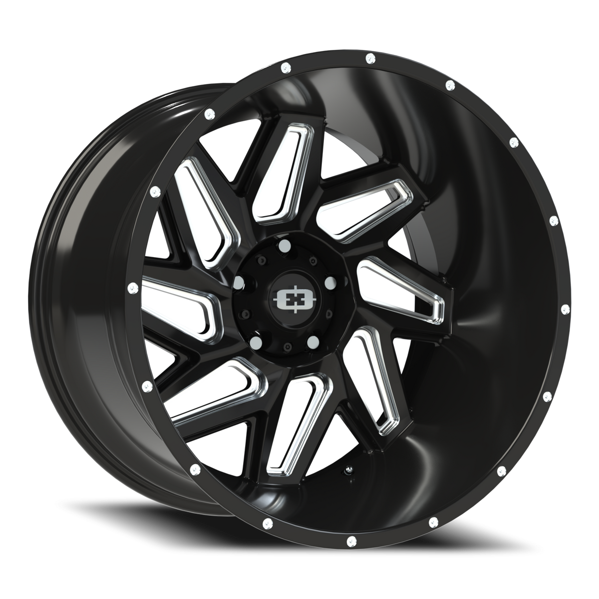 Vision Wheel 361 Gloss Black Milled Spoke 22x14 -76 5x139.7mm 108mm - Wheelwiz