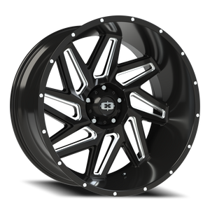 Vision Wheel 361 Gloss Black Milled Spoke 24x12 -51 5x139.7mm 108mm - Wheelwiz