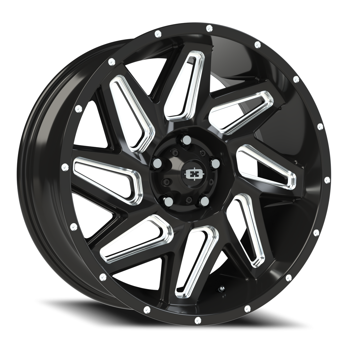 Vision Wheel 361 Gloss Black Milled Spoke 20x9 +10 5x127mm 78.1mm - Wheelwiz