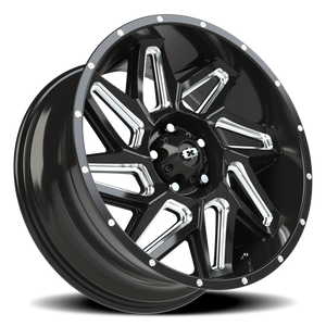 Vision Wheel 361 Gloss Black Milled Spoke 20x9 +10 5x127mm 78.1mm - Wheelwiz
