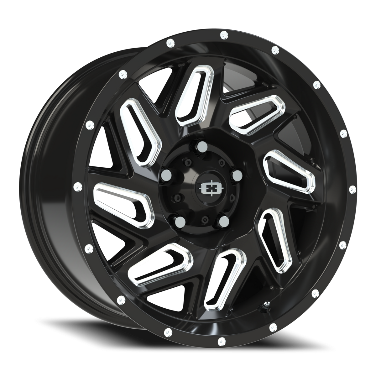 Vision Wheel 361 Gloss Black Milled Spoke 17x9 +12 5x127mm 78.1mm - Wheelwiz