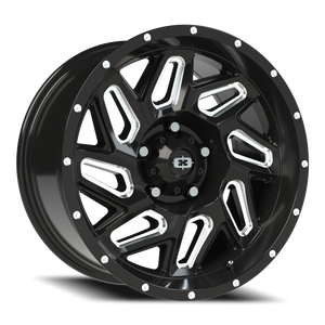 Vision Wheel 361 Gloss Black Milled Spoke 17x9 +12 5x127mm 78.1mm - Wheelwiz
