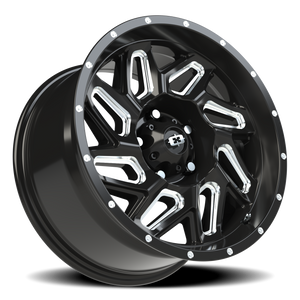 Vision Wheel 361 Gloss Black Milled Spoke 17x9 +12 5x127mm 78.1mm - Wheelwiz