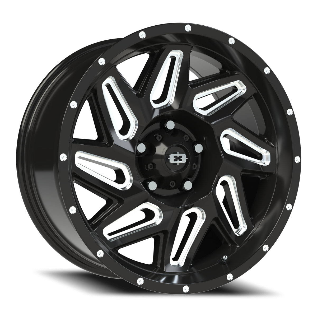 Vision Wheel 361 Gloss Black Milled Spoke 18x9 +12 5x127mm 78.1mm - Wheelwiz