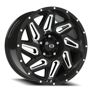 Vision Wheel 361 Gloss Black Milled Spoke 18x9 +12 5x127mm 78.1mm - Wheelwiz