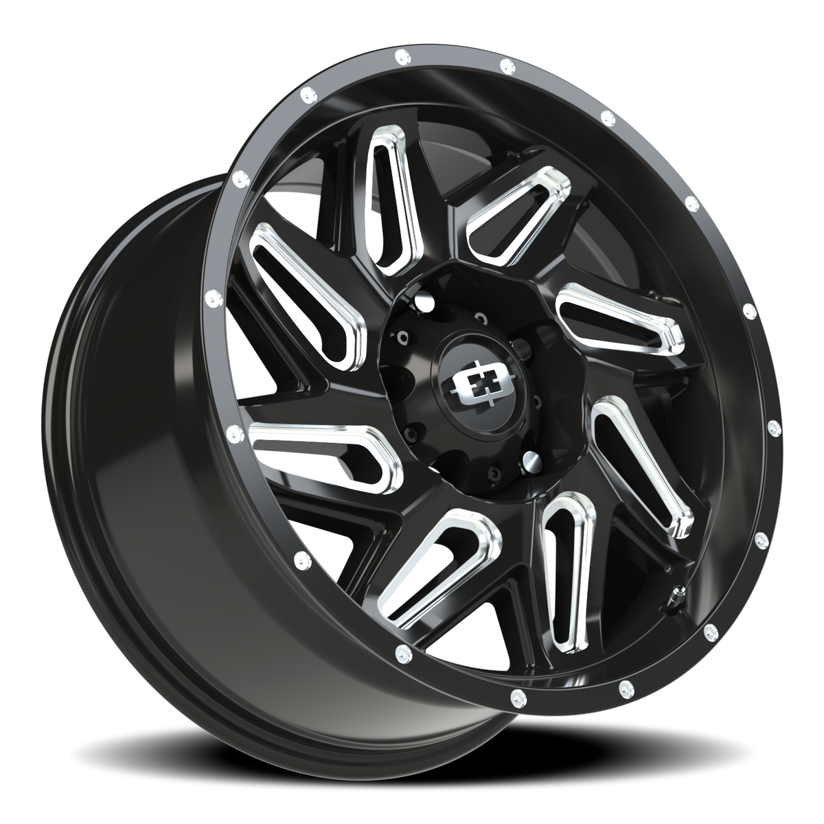 Vision Wheel 361 Gloss Black Milled Spoke 18x9 +12 5x139.7mm 108mm - Wheelwiz